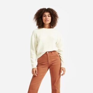 NWT Everlane The Teddy Crew Neck Sweater Buttermilk S